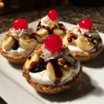Mini Banana Split Ice Cream Pies
