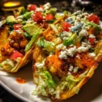 Mini Buffalo Cauliflower Taco Boats