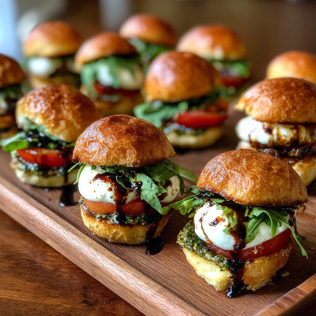 Mini Caprese Pesto Sliders