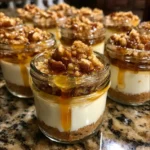 Mini Honey Walnut Cheesecake Jars