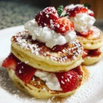Mini Strawberry Shortcake Pancake Stacks