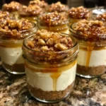 Mini Walnut Cheesecake Jars
