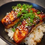 Miso Glazed Salmon Rice Bowls