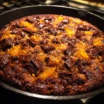 Molten Chocolate Orange Skillet Cookie
