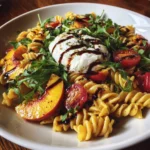 Nectarine Burrata Summer Pasta Salad