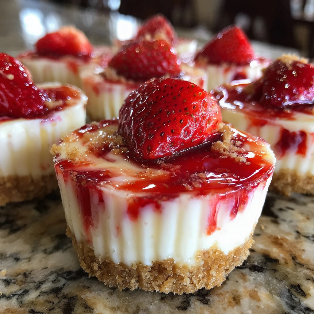No-Bake Strawberry Swirl Cheesecake Cups