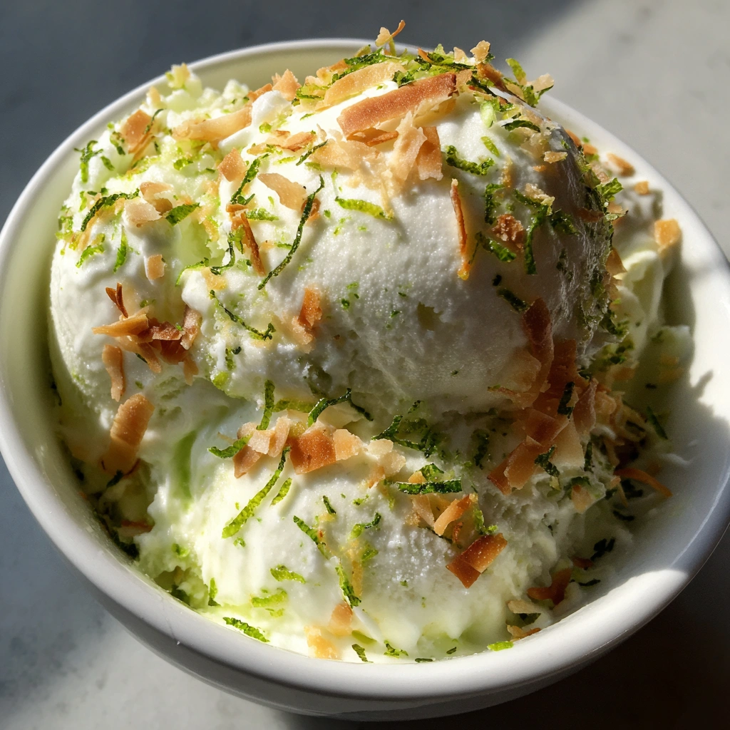 No-Churn Coconut Lime Ice Cream