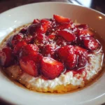 Overnight Oats with Roasted Strawberries
