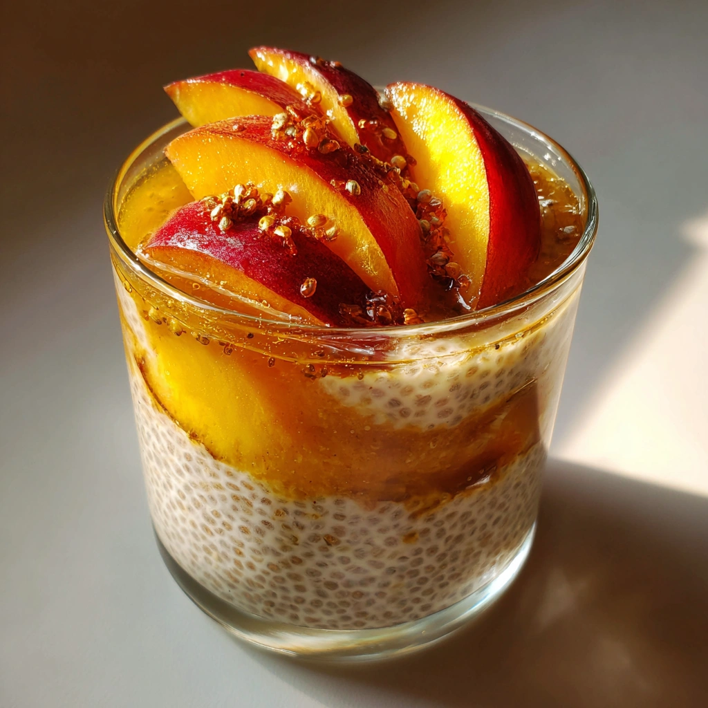 Peach Chia Pudding