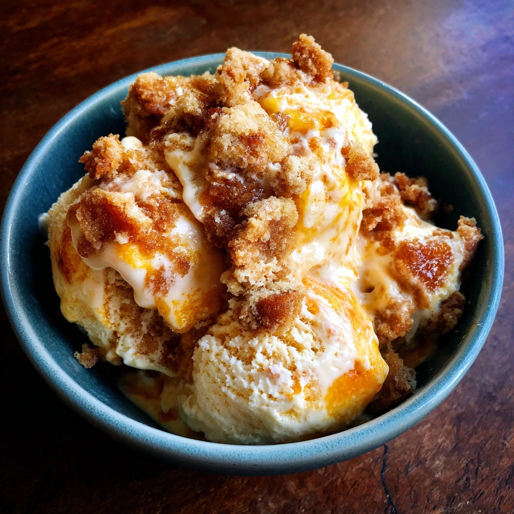 Peach Cobbler Ice Cream