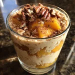 Peach Cobbler Overnight Oats