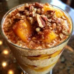 Peach Cobbler Overnight Oats