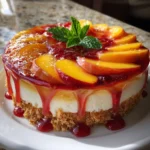 Peach Melba Ice Cream Tart