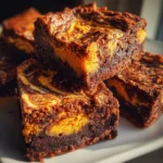 Pumpkin Cream Cheese Swirl Brownies