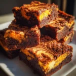 Pumpkin Cream Cheese Swirl Brownies
