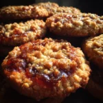 Rhubarb Jam Crumble Cookies