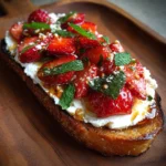 Ricotta Toast with Strawberries & Honey