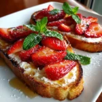 Ricotta Toast with Strawberries & Honey