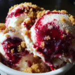 Roasted Cherry Cheesecake Ice Cream