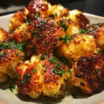 Roasted Garlic Parmesan Cauliflower Bites