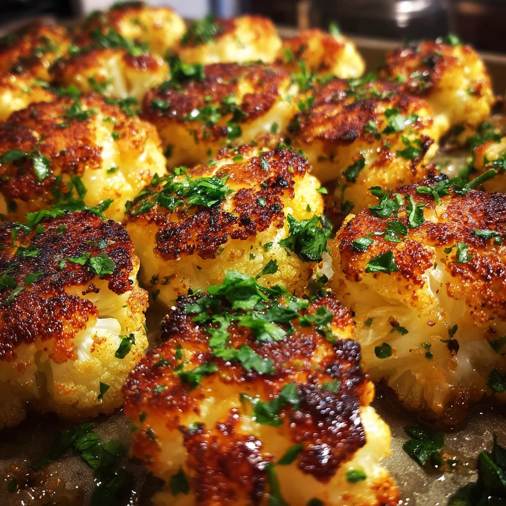 Roasted Garlic Parmesan Cauliflower Bites