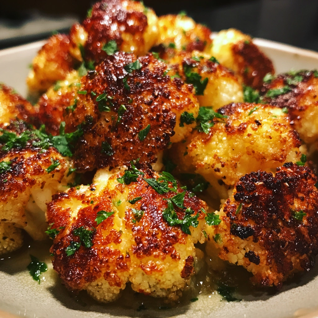 Roasted Garlic Parmesan Cauliflower Bites