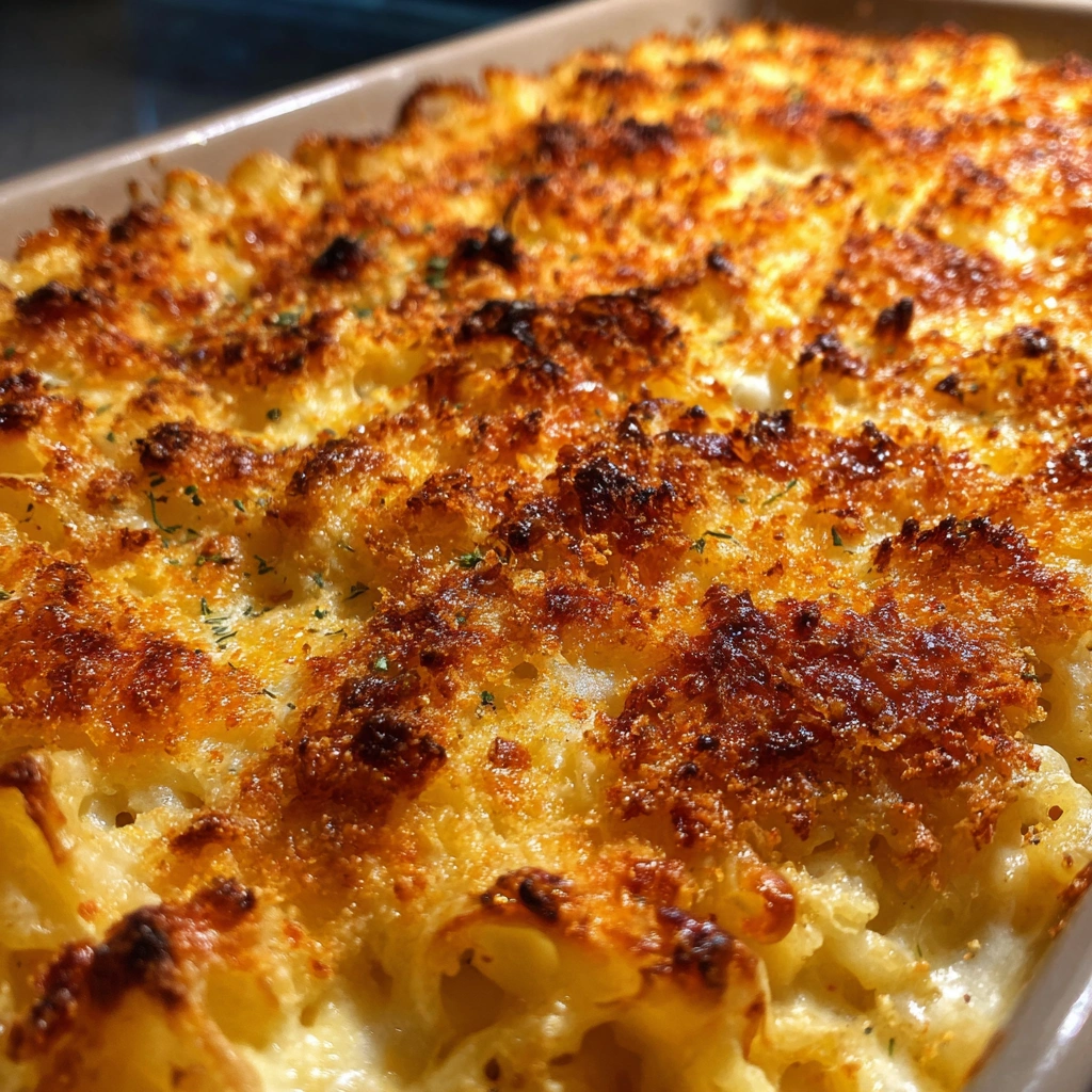 Roasted Garlic Parmesan Pasta Bake