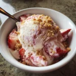 Roasted Strawberry Cheesecake Ice Cream