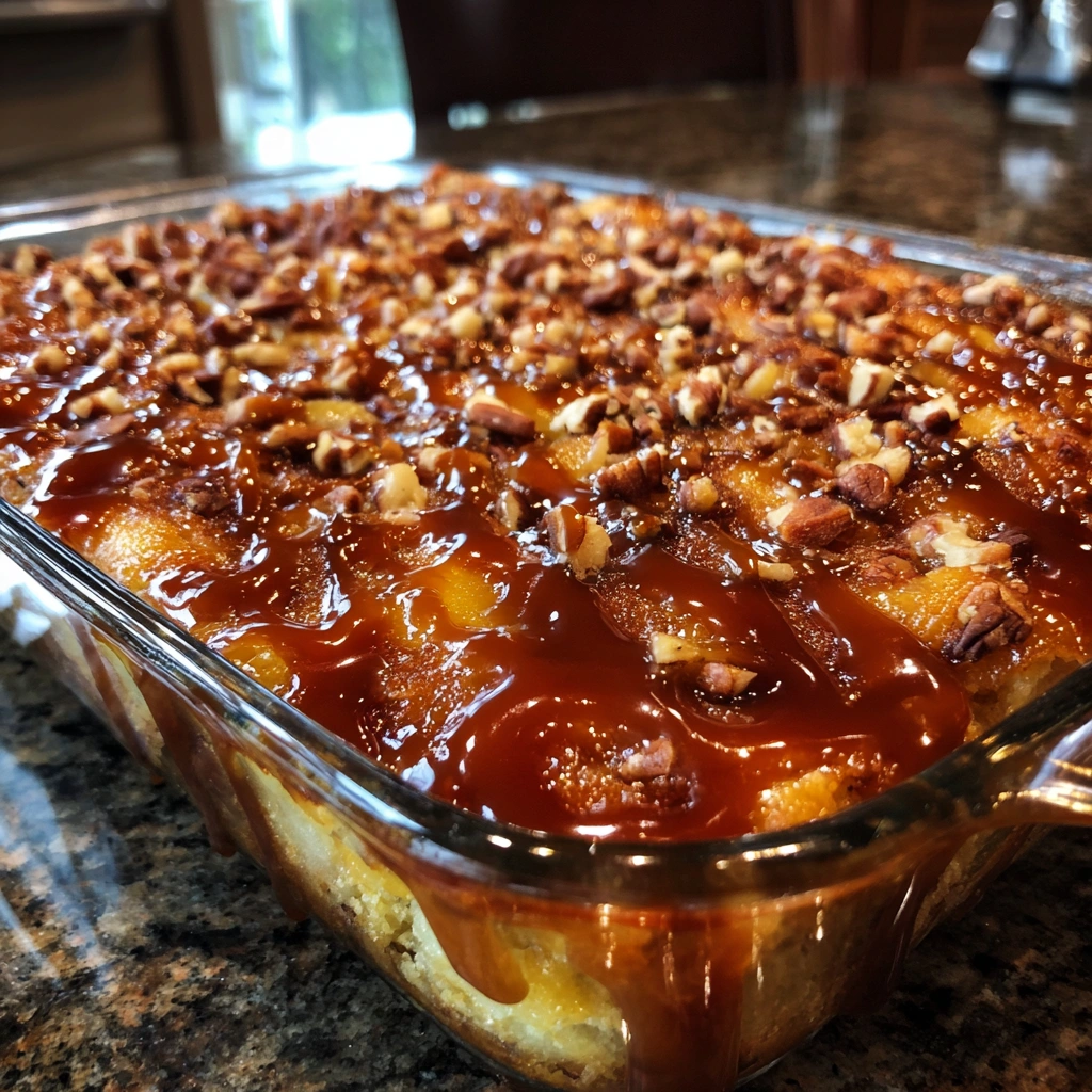 Salted Caramel Apple Dump Cake