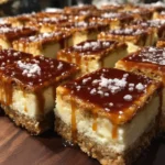 Salted Caramel Pretzel Cheesecake Squares
