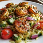 Shrimp Orzo Salad with Lemon Vinaigrette