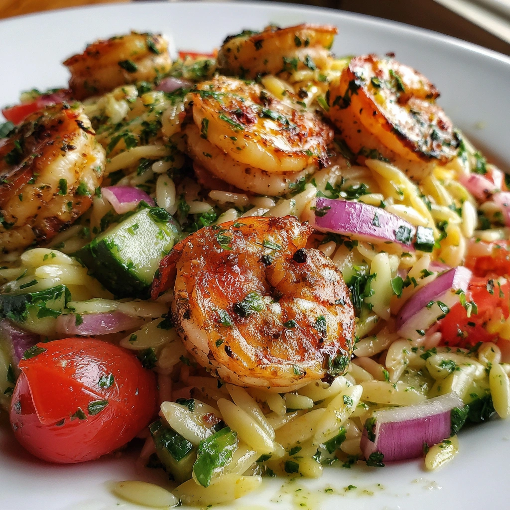 Shrimp Orzo Salad with Lemon Vinaigrette