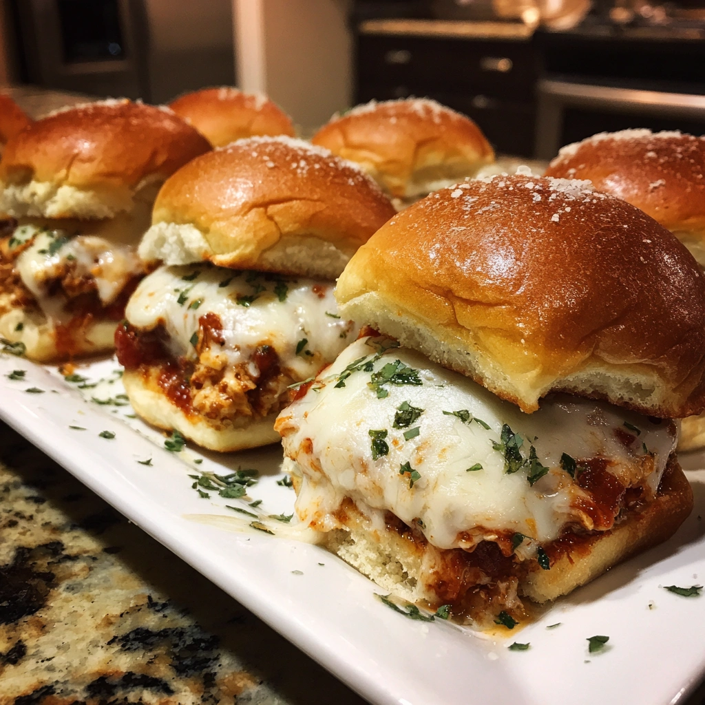 Slow Cooker Chicken Parmesan Sliders
