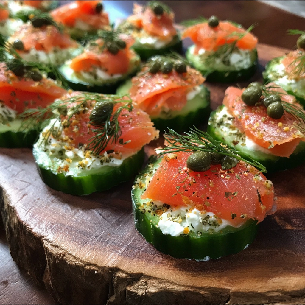 Smoked Salmon Cucumber Bites