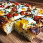 Sourdough Focaccia Breakfast Pizza