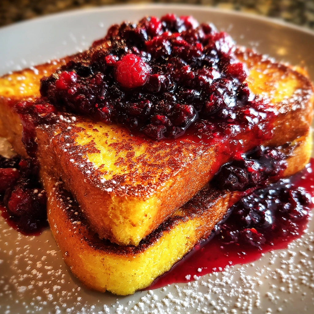 Sourdough French Toast with Berry Compote