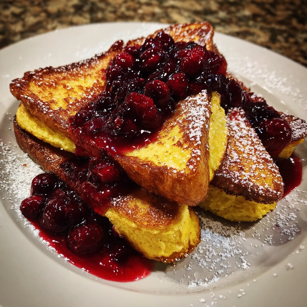Sourdough French Toast with Berry Compote
