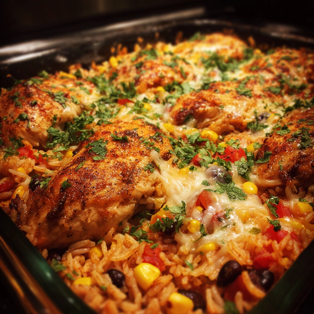 Southwest Chicken and Rice Bake