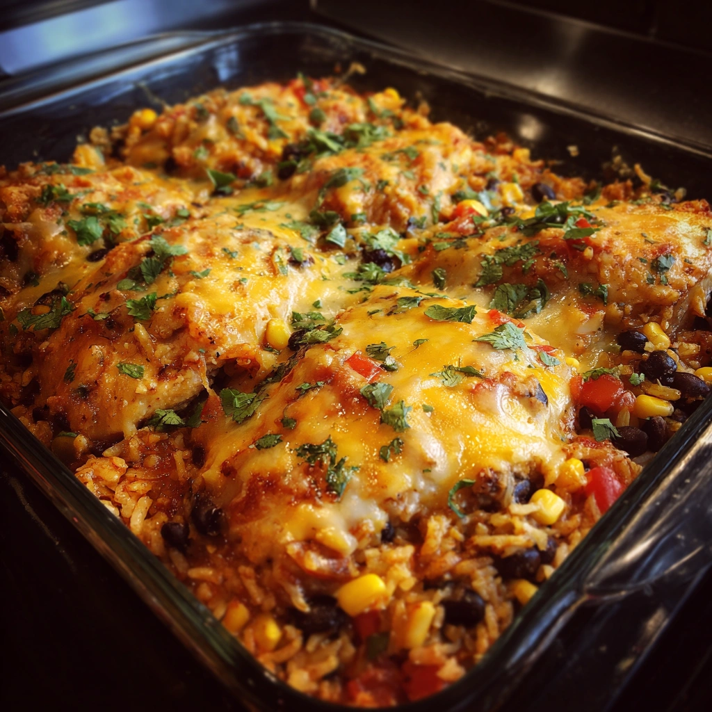 Southwest Chicken and Rice Bake