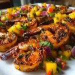 Spicy Grilled Shrimp Skewers with Mango Salsa