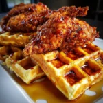 Spicy Honey Butter Chicken and Waffles