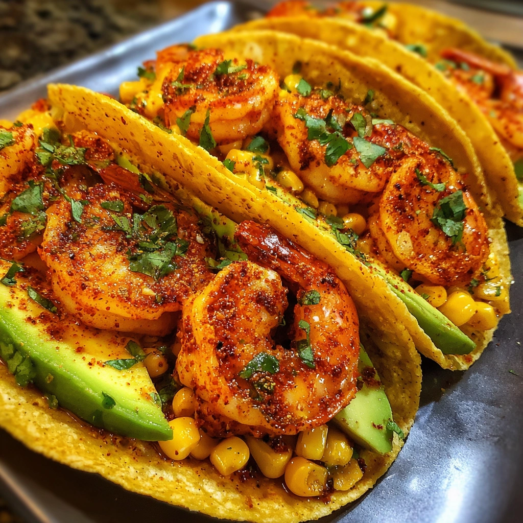 Spicy Shrimp and Sweet Corn Tacos