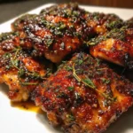 Sticky Garlic Butter Chicken Thighs