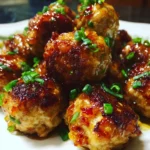 Sticky Honey Garlic Chicken Meatballs