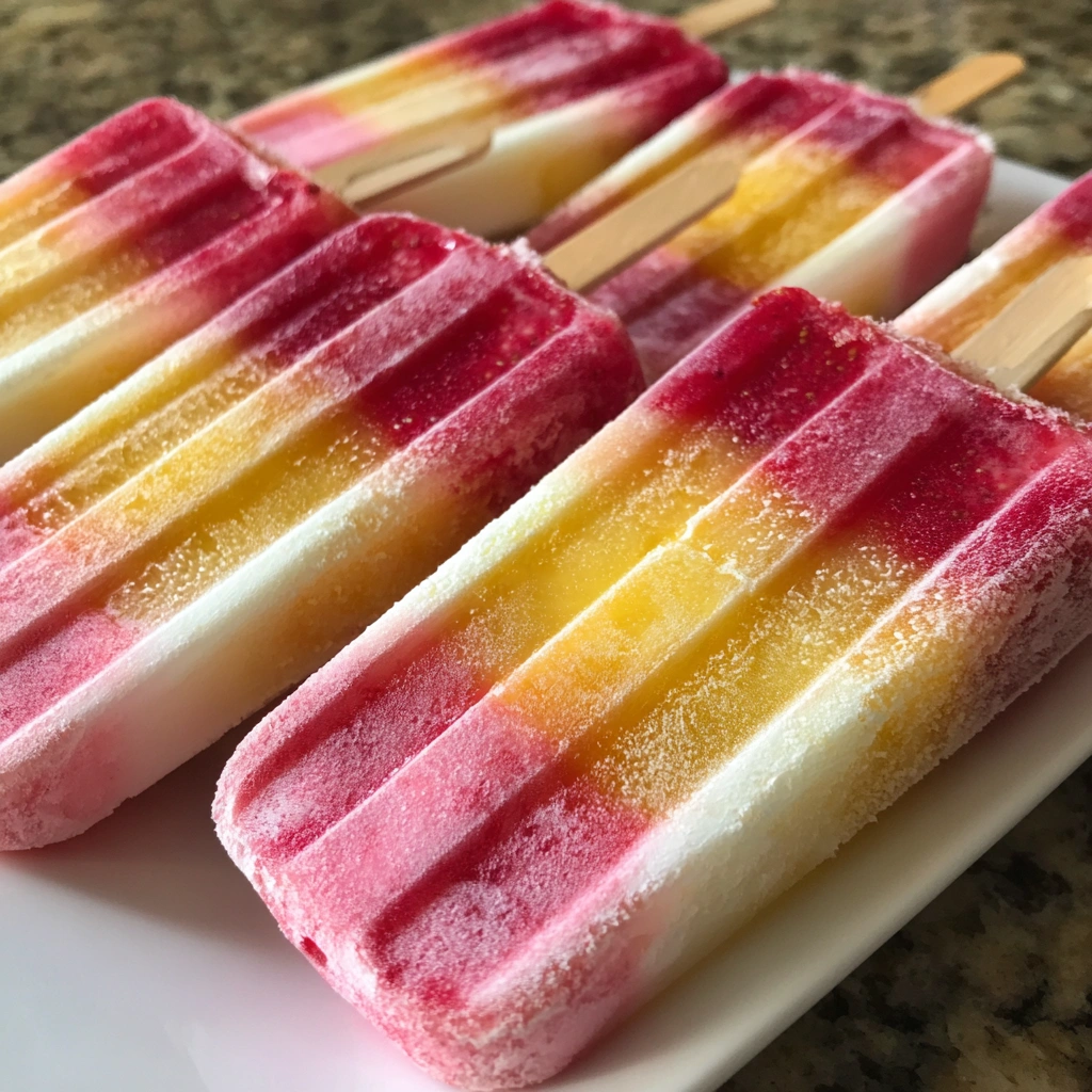 Strawberry Banana Popsicles