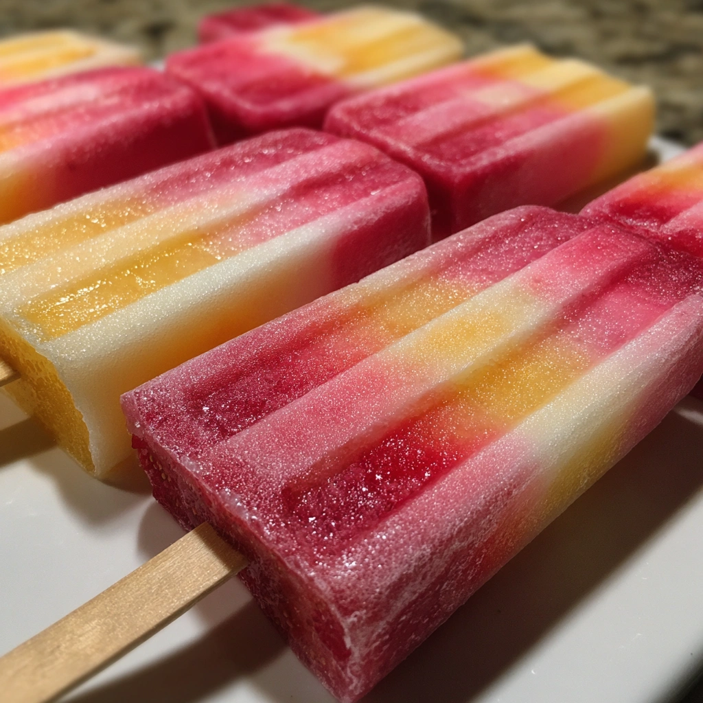 Strawberry Banana Popsicles