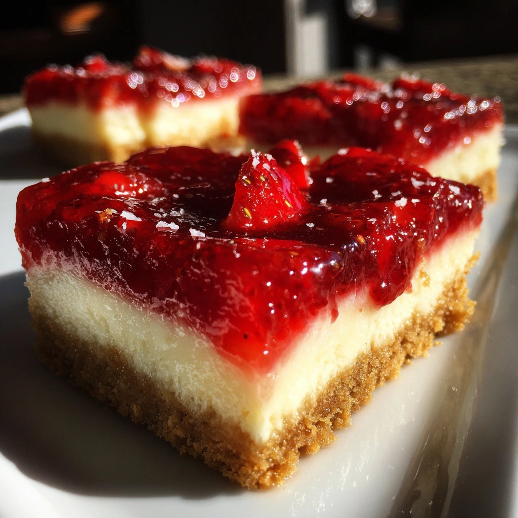 Strawberry Cheesecake Graham Cracker Bars