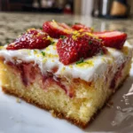 Strawberry Lemonade Poke Cake