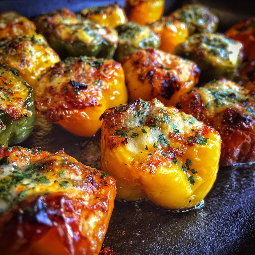 Stuffed Sweet Pepper Snack Bites