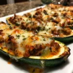 Stuffed Zucchini Boats with Ground Turkey